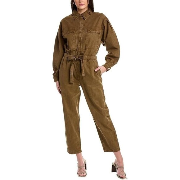 Good American Olive Green Cargo Style Jumpsuit 1 - Picture 2 of 8